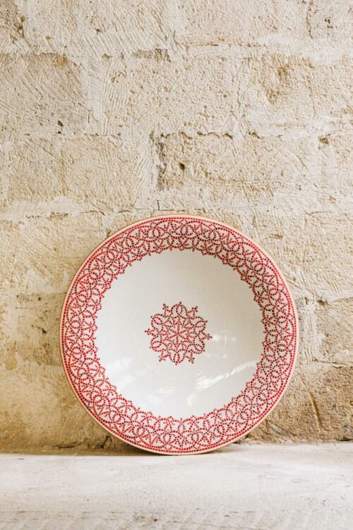 Piatto da Muro Mosaicato Rosso